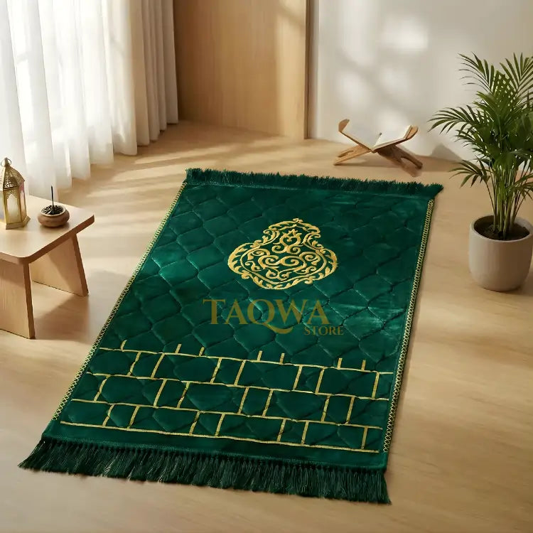 Green Ghilaf E Kaaba - Silver