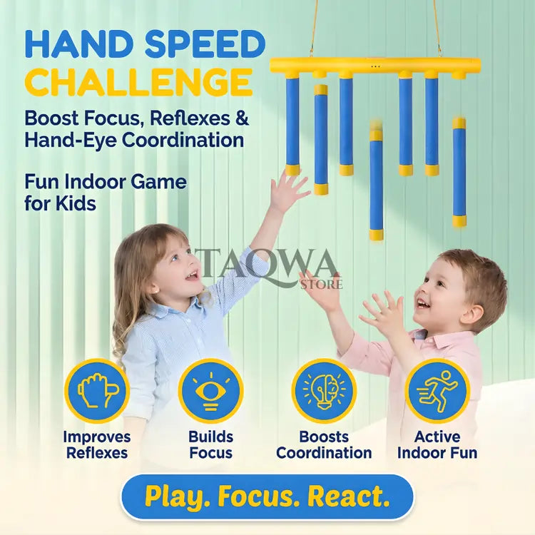 TAQWA™ Catch Falling Sticks Activity Game - Hand Speed Challenge
