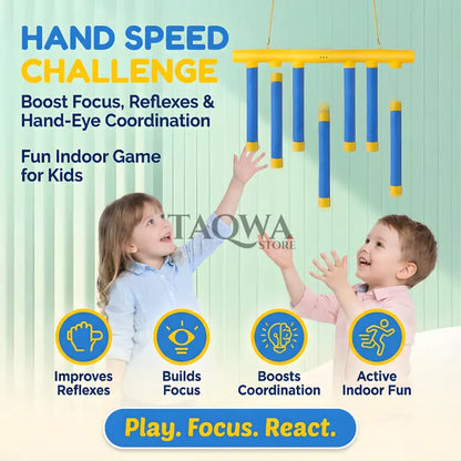 TAQWA™ Catch Falling Sticks Activity Game - Hand Speed Challenge