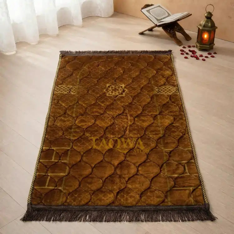 Brown Ghilaf & Flower - Silver