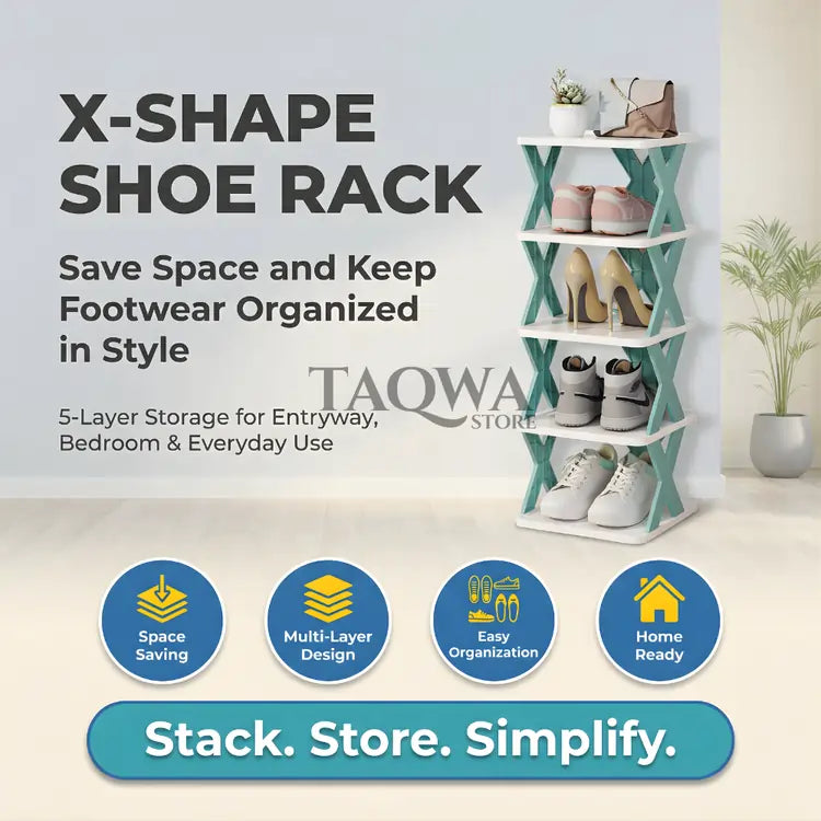 TAQWA™ X-Shape Shoe Rack 5 layer